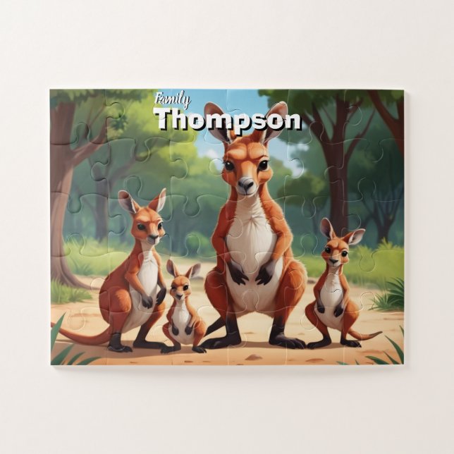 Kangaroo Kingdom Personalized Jigsaw Puzzle (Horizontal)