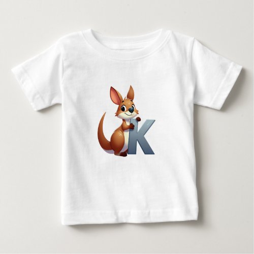 Kangaroo Letter K Baby T_Shirt