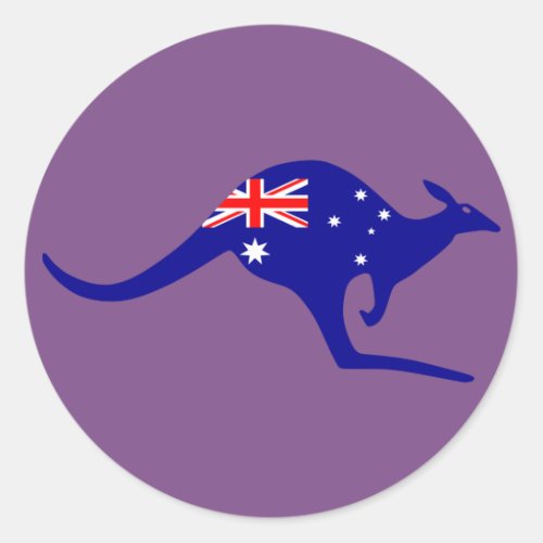 Kangaroo_Looking for Kangaroo Sticker Classic Round Sticker