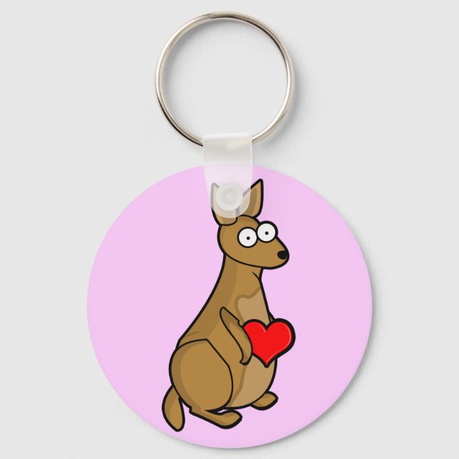 kangaroo love keychain (Front)