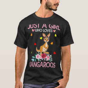 Kangaroo Lover Women Gift Just A Girl Who Loves Ka T-Shirt
