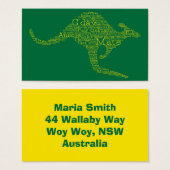 Kangaroo made of Australian slang (Front & Back)