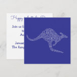 Kangaroo made of Australian slang Invitation