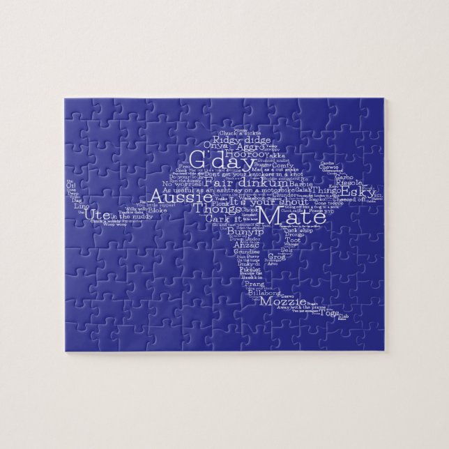 Kangaroo made of Australian slang Jigsaw Puzzle (Horizontal)