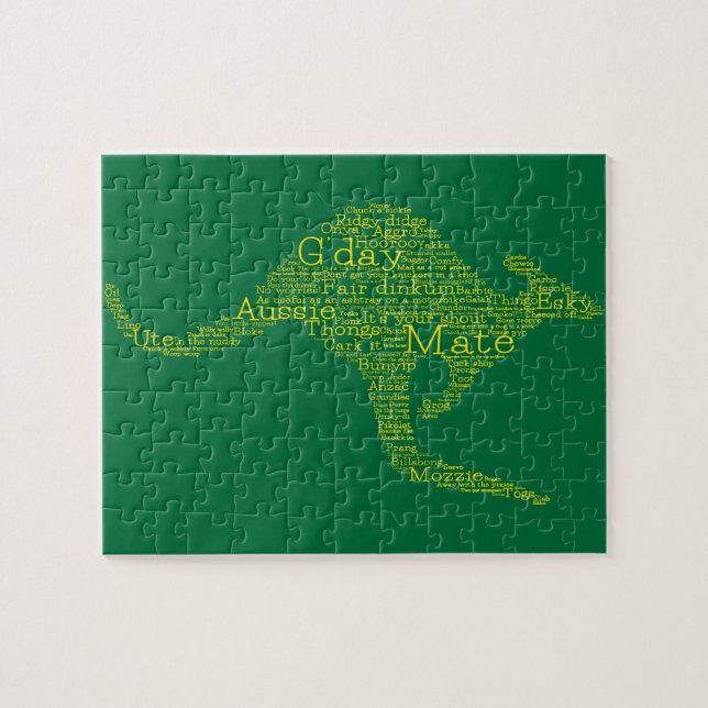 Kangaroo made of Australian slang Jigsaw Puzzle (Horizontal)