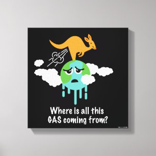 Kangaroo Methane Fart Canvas Print