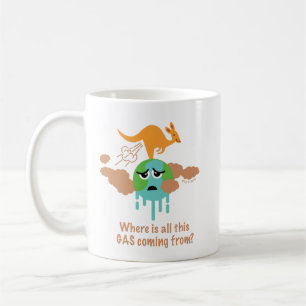 Kangaroo Methane Fart Coffee Mug