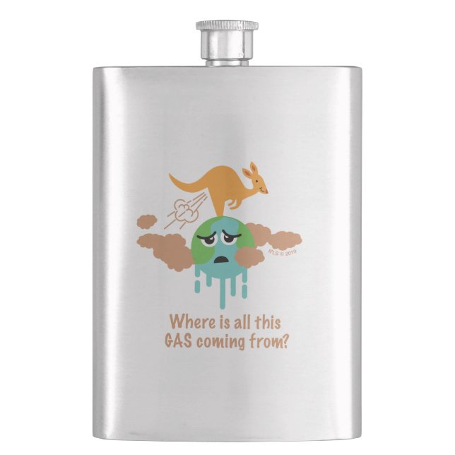 Kangaroo Methane Fart Flask (Front)