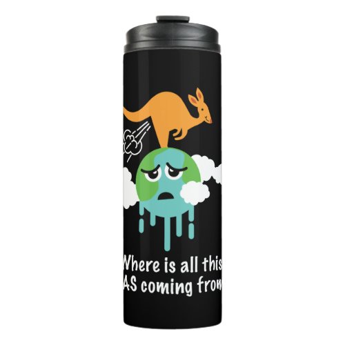 Kangaroo Methane Fart Thermal Tumbler