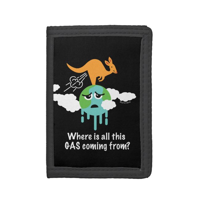 Kangaroo Methane Fart Trifold Wallet (Front Vertical)