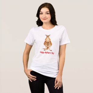 Kangaroo Mom and Joey Mother's Day Tri-Blend Shirt