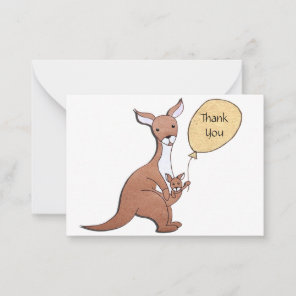 Kangaroo Mom Thank You Card
