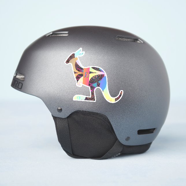 Kangaroo Monogram R  Sticker (Helmet Side)