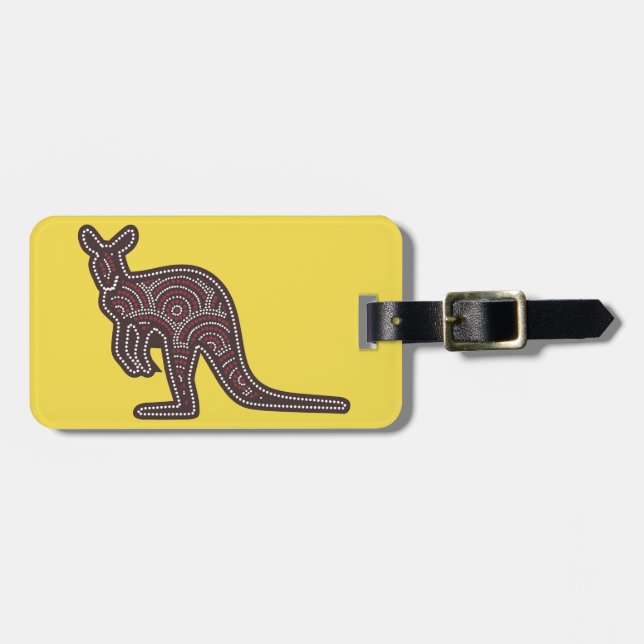 Kangaroo Mosaic Luggage Tag (Front Horizontal)