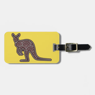 Kangaroo Mosaic Luggage Tag