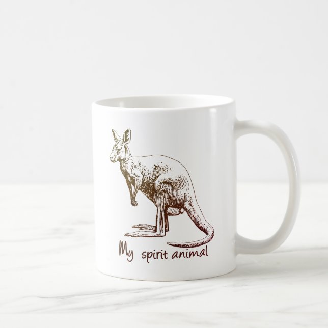 Kangaroo My spirit animal Coffee Mug (Right)