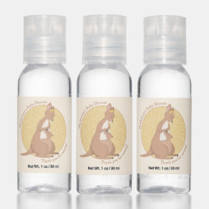 Kangaroo Neutral Yellow Baby Shower Hand Sanitizer