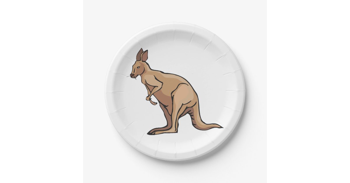 Kangaroo Paper Plates | Zazzle