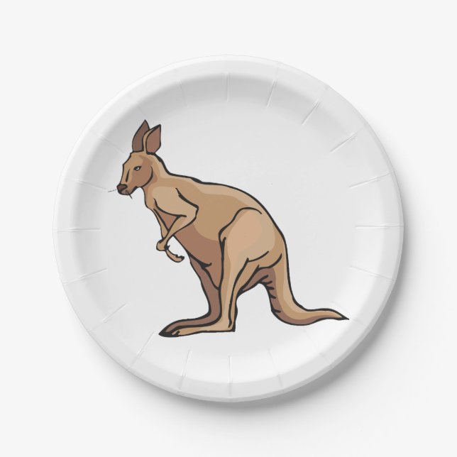 Kangaroo Paper Plates (Front)