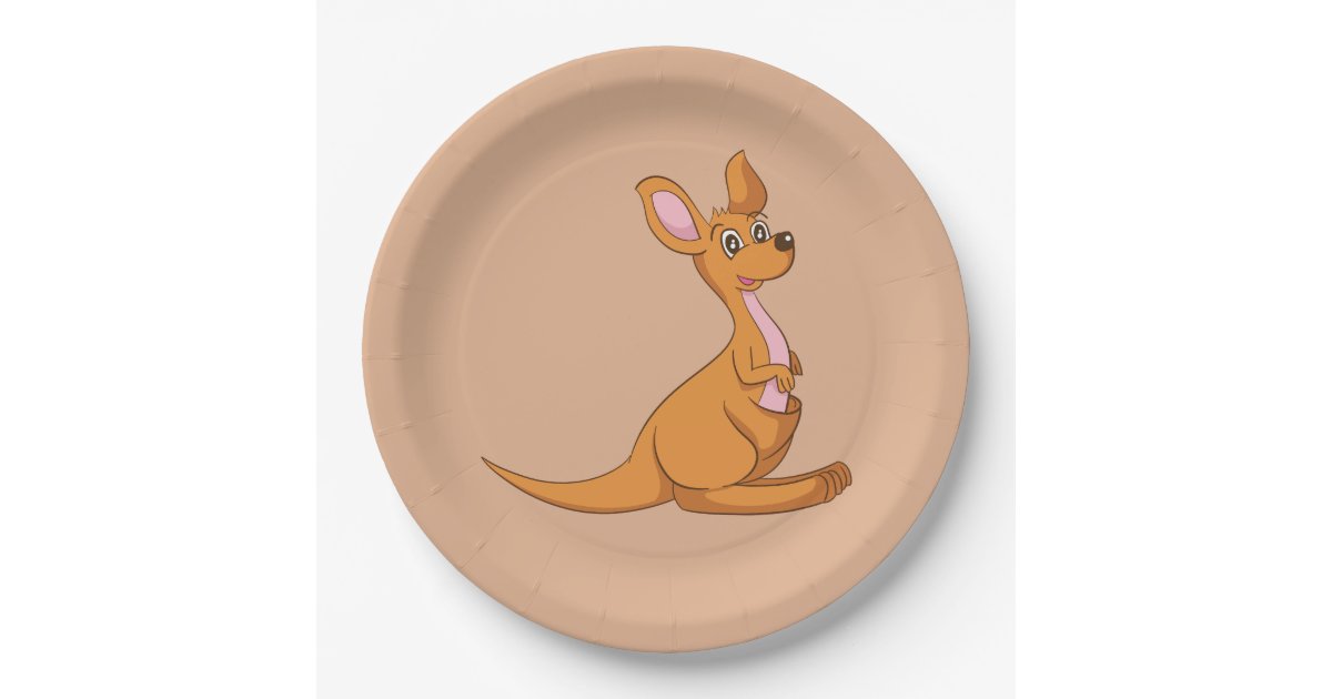 Kangaroo Paper Plates | Zazzle