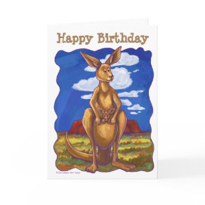 Kangaroo Party Center Card