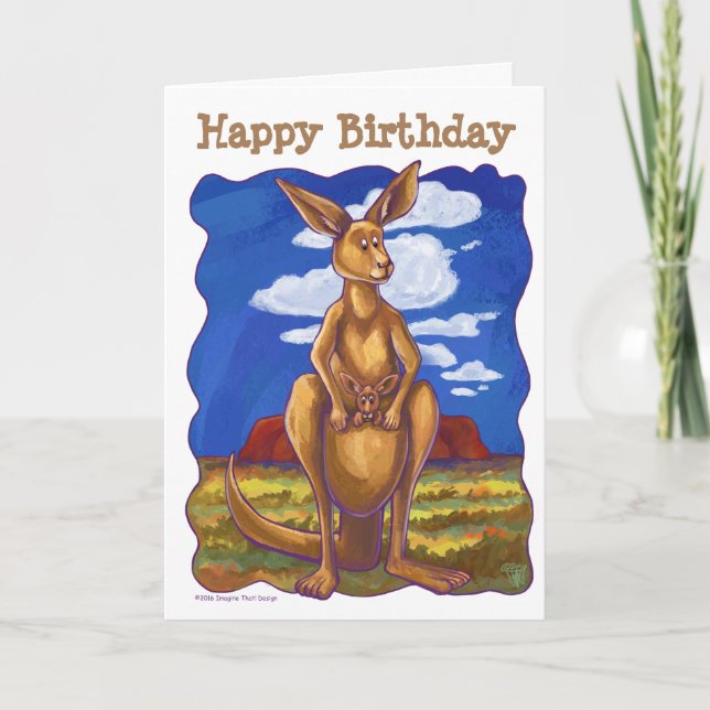 Kangaroo Party Center Card (Front)