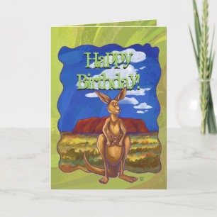 Kangaroo Party Center Card