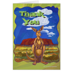 Kangaroo Party Center Cards