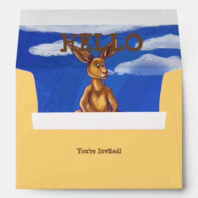 Kangaroo Party Center Envelope (Back (Bottom))