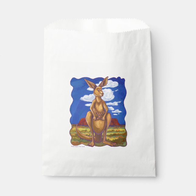 Kangaroo Party Center Favor Bag (Front)