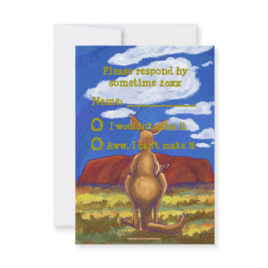 Kangaroo Party Center Invitation