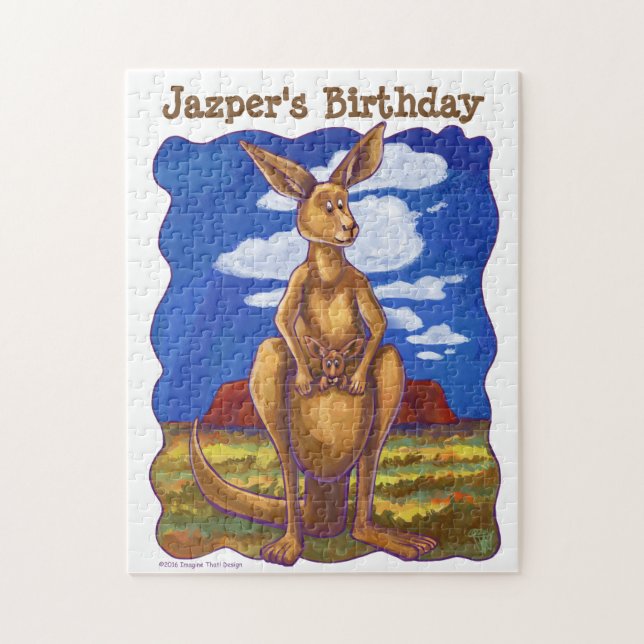 Kangaroo Party Center Jigsaw Puzzle (Vertical)