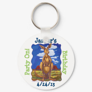 Kangaroo Party Center Keychain