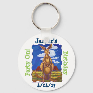 Kangaroo Party Center Keychain