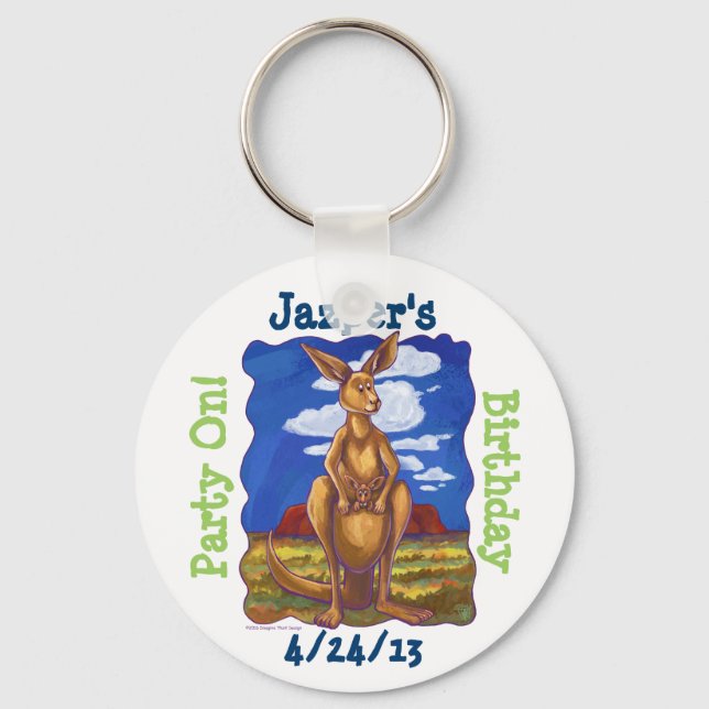 Kangaroo Party Center Keychain (Front)