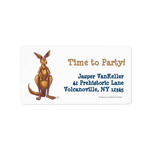 Kangaroo Party Center Label (Front)