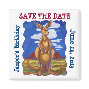 Kangaroo Party Center Magnet