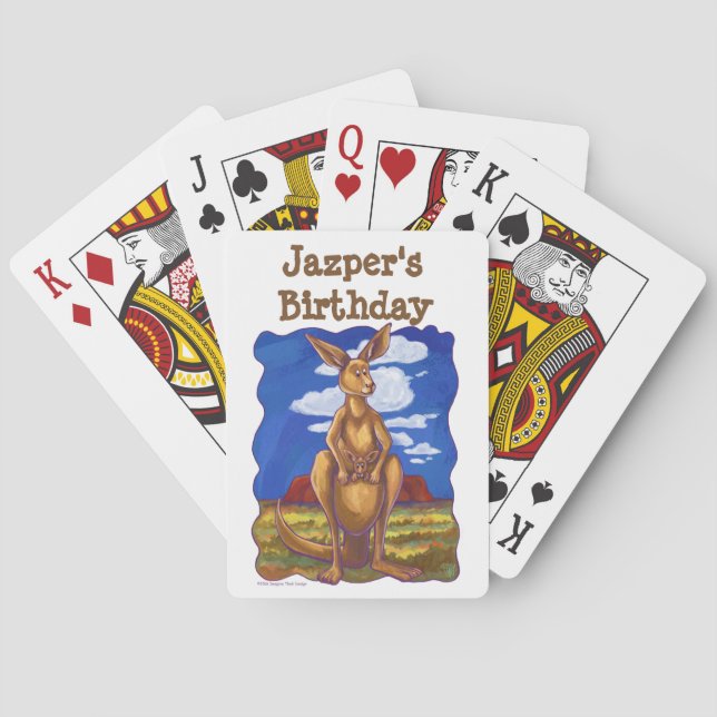 Kangaroo Party Center Poker Cards (Back)