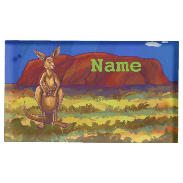 Kangaroo Party Center Table Number Holder (Front)
