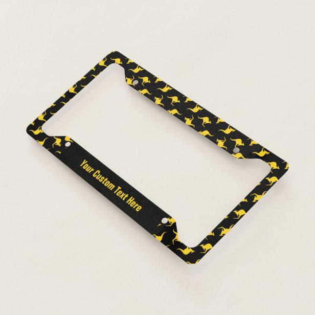 Kangaroo Pattern License Plate Frame (3/4)