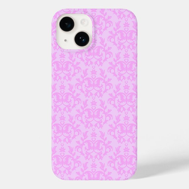 Kangaroo Paws damask lilac Case-Mate iPhone Case (Back)