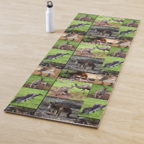 Kangaroo Photo Collage, Yoga Mat
