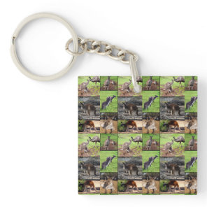 Kangaroo Picture Collage, Keychain