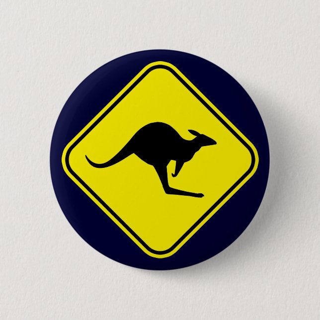 Kangaroo Pinback Button (Front)