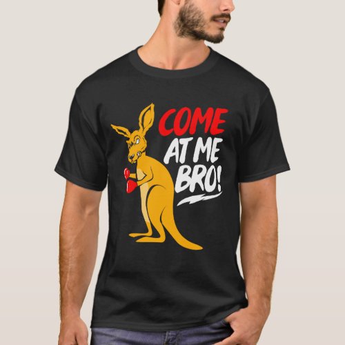 Kangaroo Punching Boxing Gloves Bro Aussie Animal T_Shirt