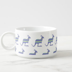 Kangaroo Repeat Children Kids White Cereal    Bowl
