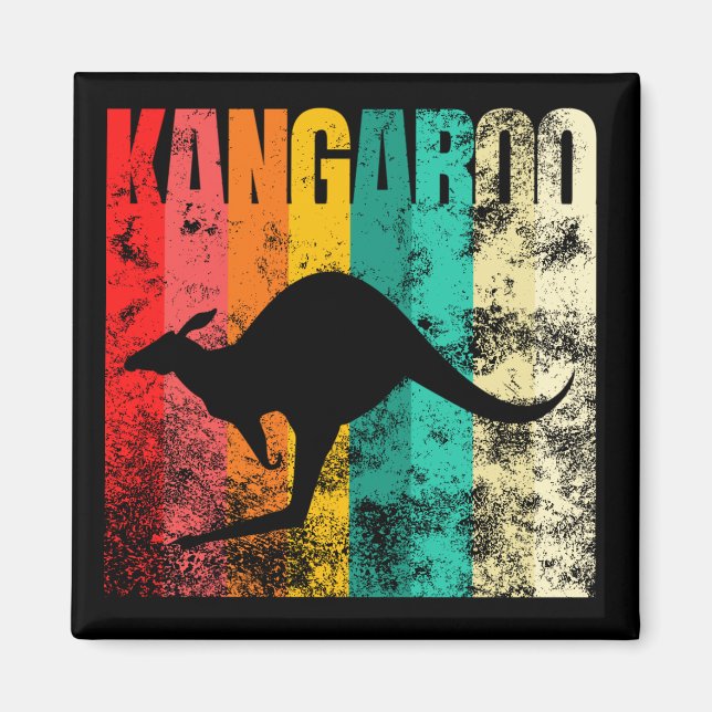 Kangaroo Retro Magnet (Front)