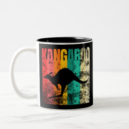 Kangaroo Retro Two_Tone Coffee Mug