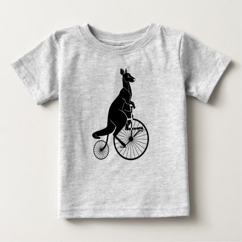 Kangaroo Riding Vintage Bike Rompwe Baby T_Shirt