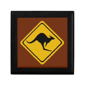 kangaroo road sign jewelry box